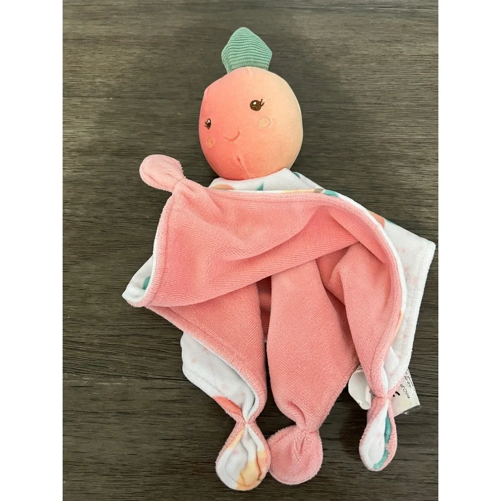 Mary Meyer Sweet Peach Lulubelle Lovey Baby Security Blanket Plush Pink Fruit